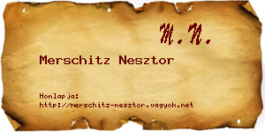 Merschitz Nesztor névjegykártya